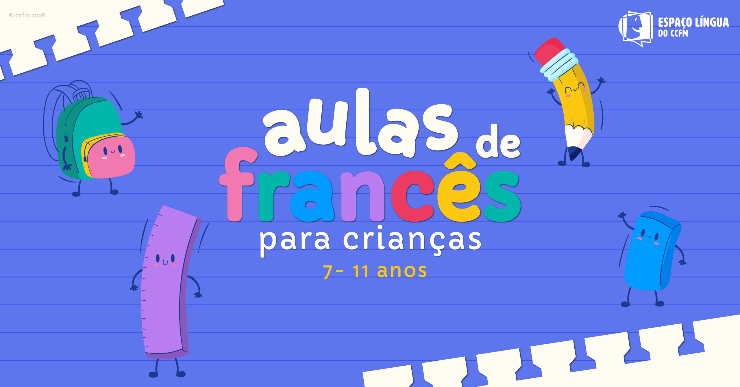 Aulas de Francês para Crianças | 7 aos 11 anos